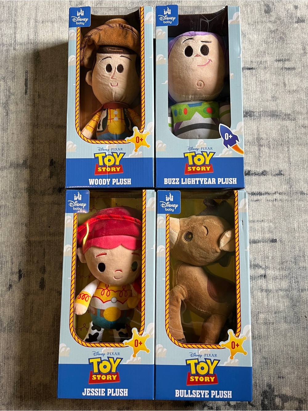 Aldi Baby Toy Story Plush Set - Woody, Buzz Lightyear, Jessie, Bullseye